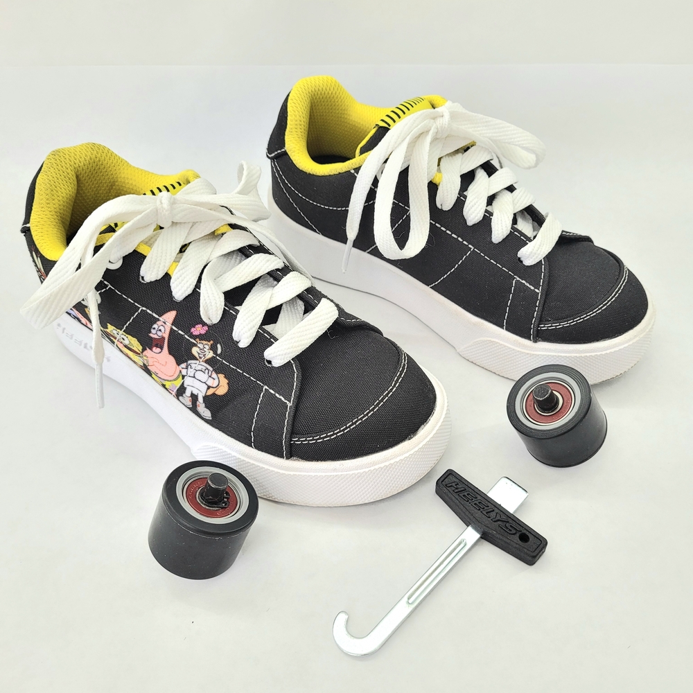 Heelys Kids Size 13 Black With Spongebob Cartoon Characters
